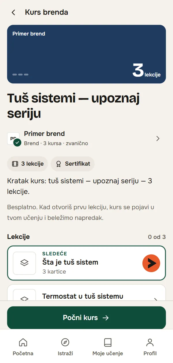 Stranica kursa