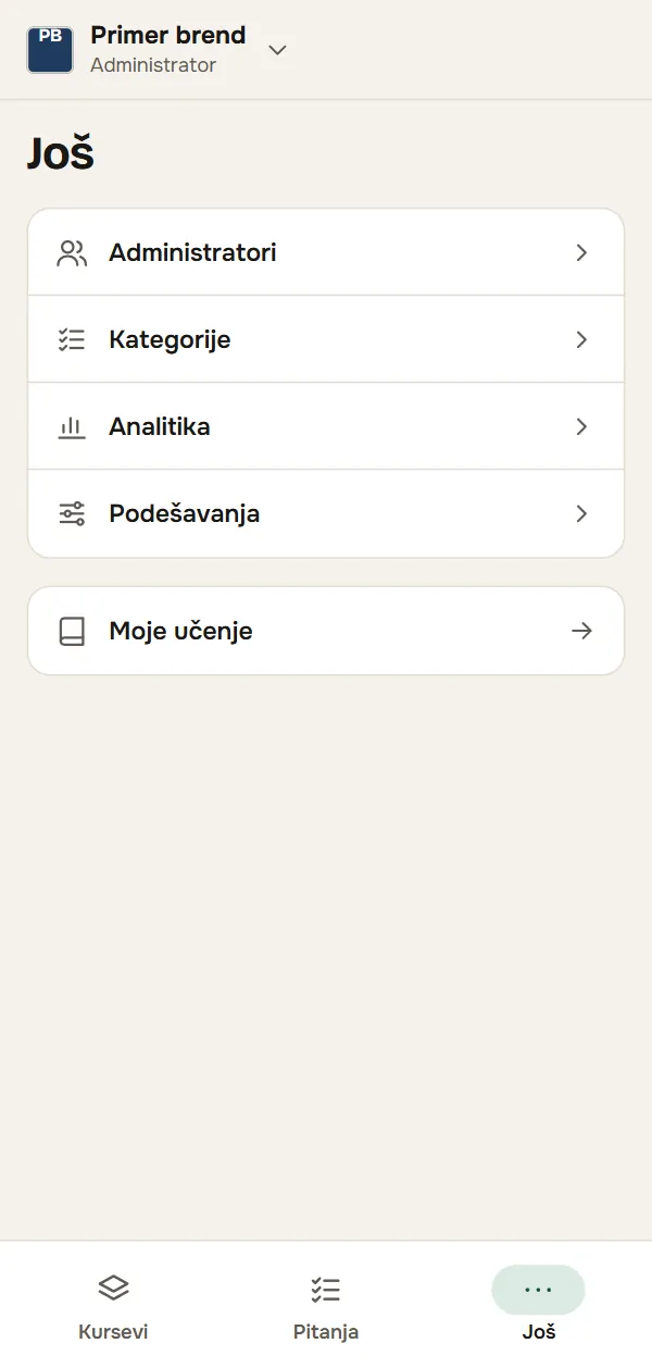 Podešavanja i analitika